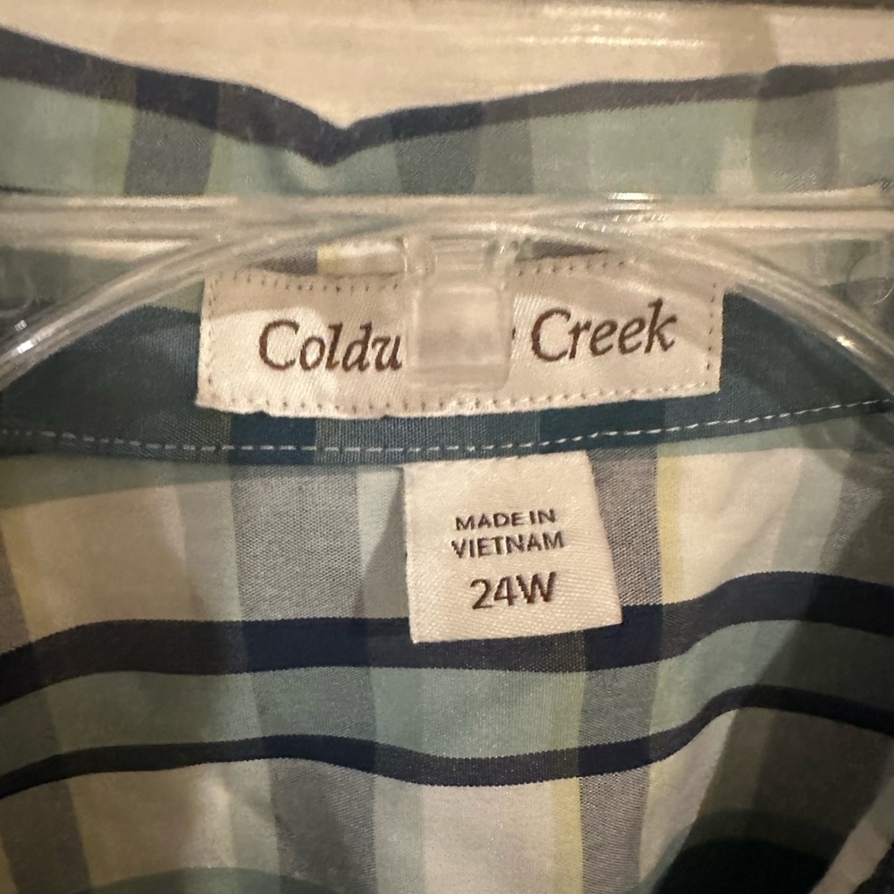 Cold water Creek Button Down shirt Plaid 24W - Picture 6 of 7